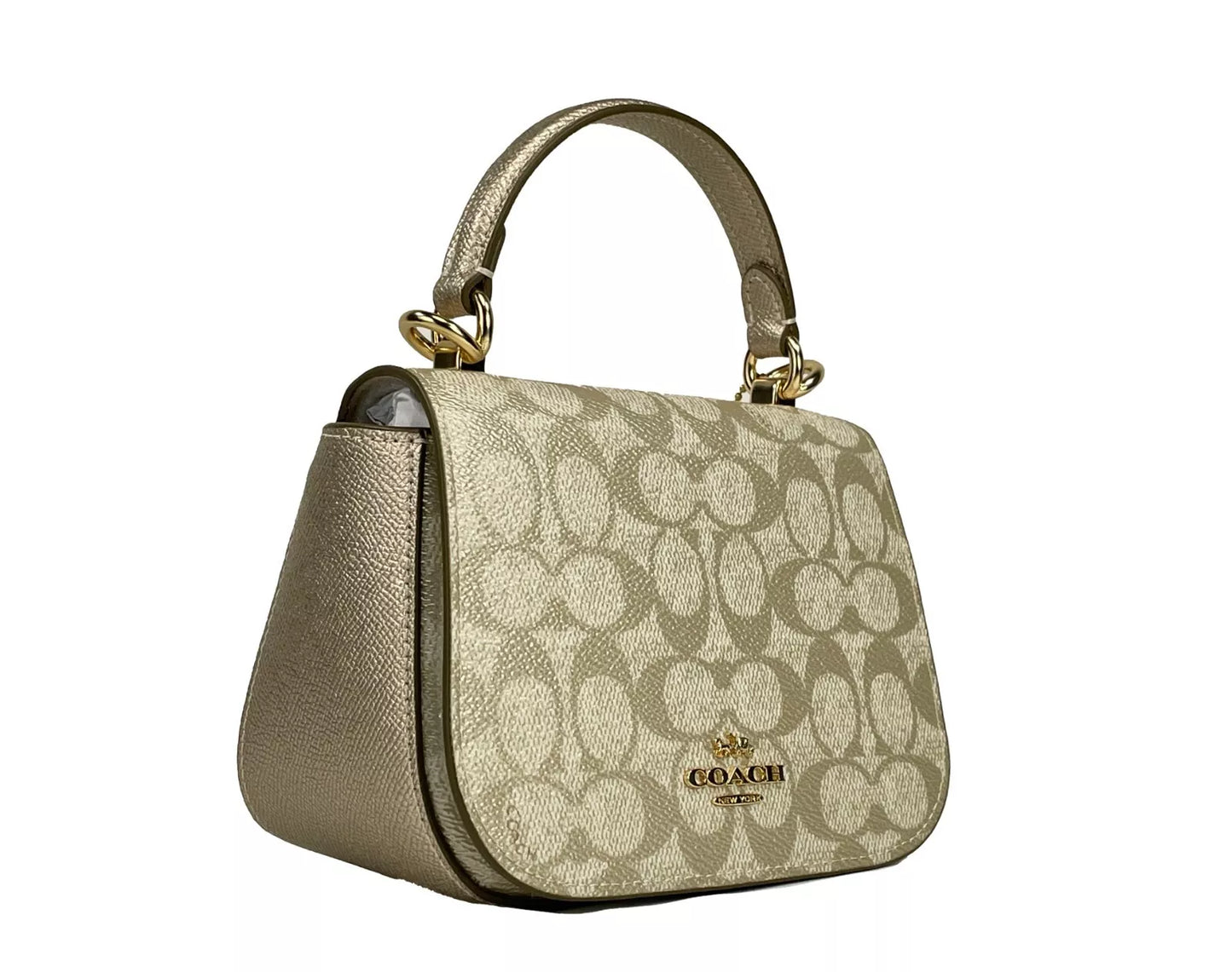 Sac à bandoulière COACH Lysa Champagne Doré