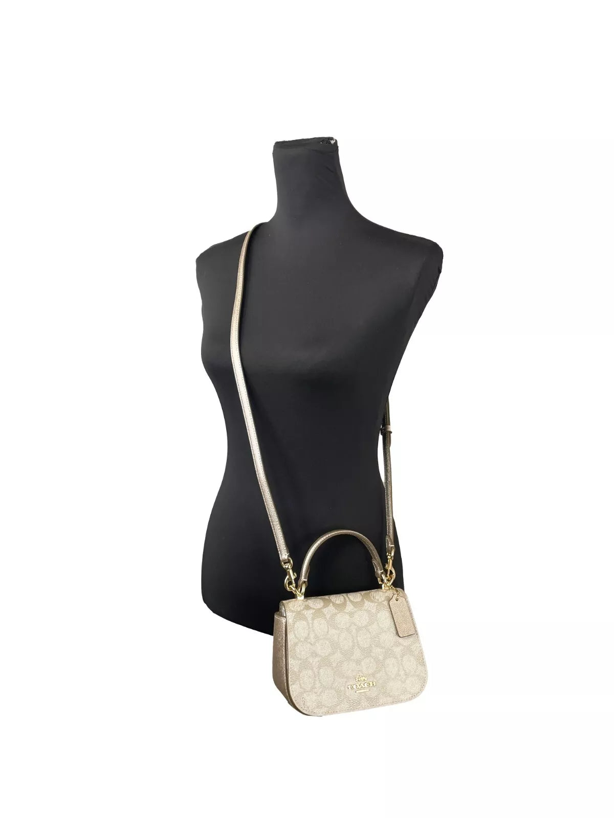 Sac à bandoulière COACH Lysa Champagne Doré