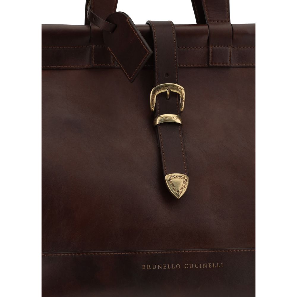 Sac de voyage en cuir Brunello Cucinelli