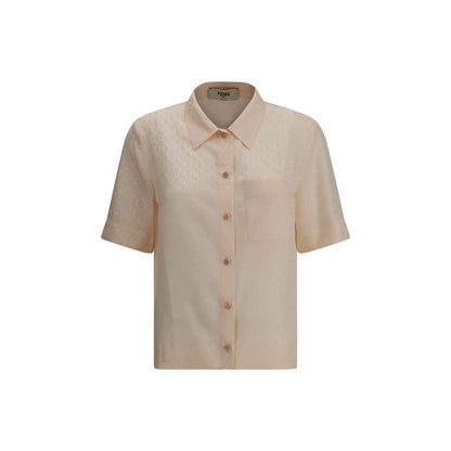 Chemise en soie à motif Fendi FF