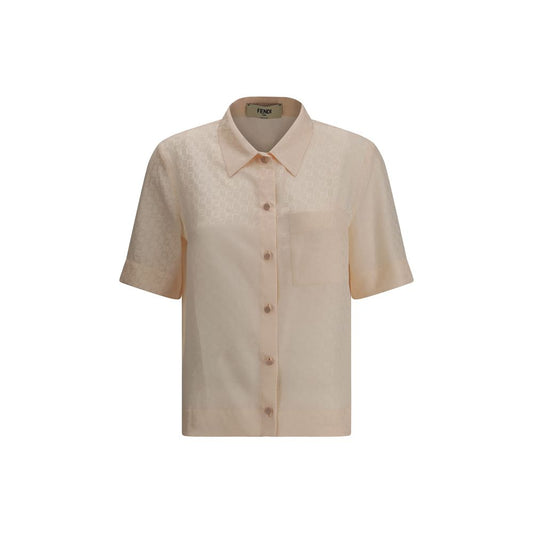 Chemise en soie à motif Fendi FF