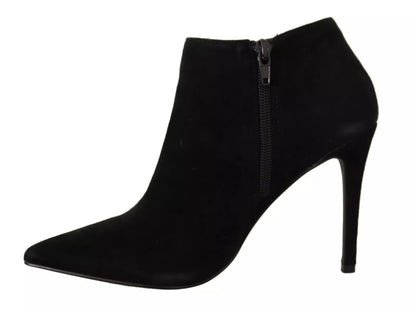 Steve Madden Black Suede Leather Stiletto Heels Boots Shoes by Steve Madden