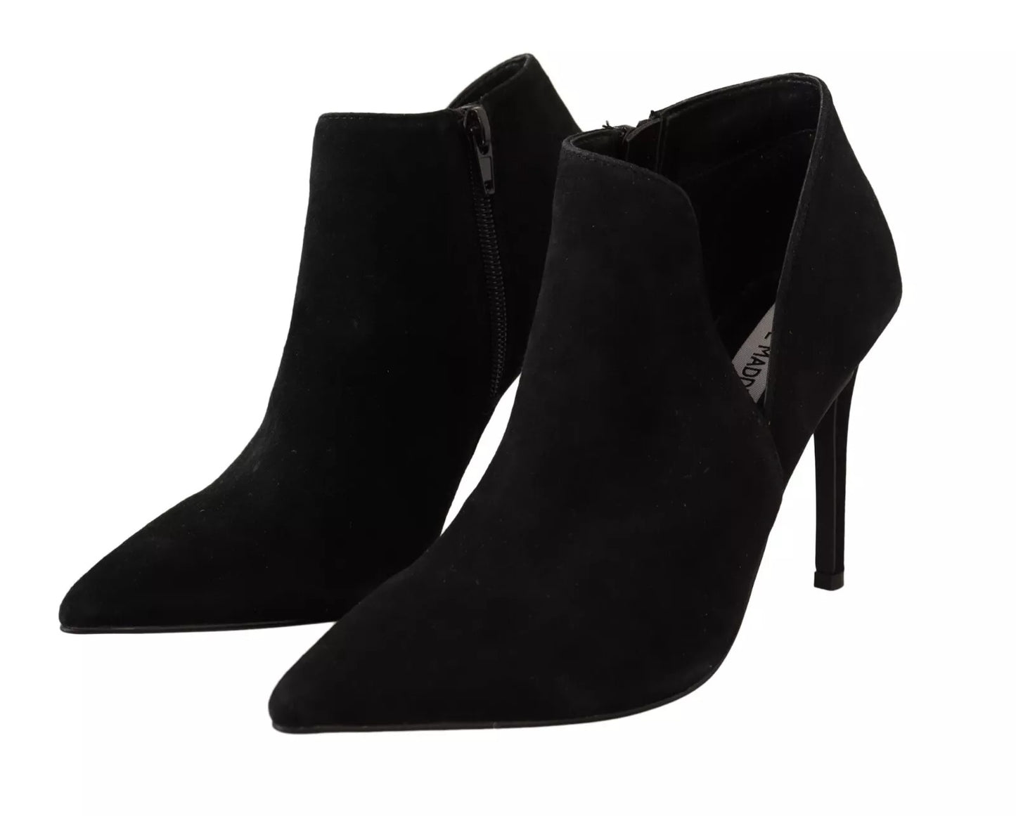Steve Madden Black Suede Leather Stiletto Heels Boots Shoes by Steve Madden