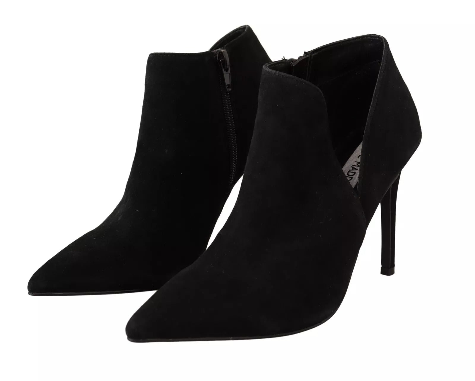 Steve Madden Black Suede Leather Stiletto Heels Boots Shoes by Steve Madden