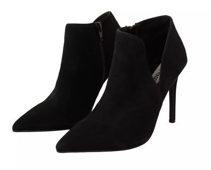 Steve Madden Black Suede Leather Stiletto Heels Boots Shoes by Steve Madden