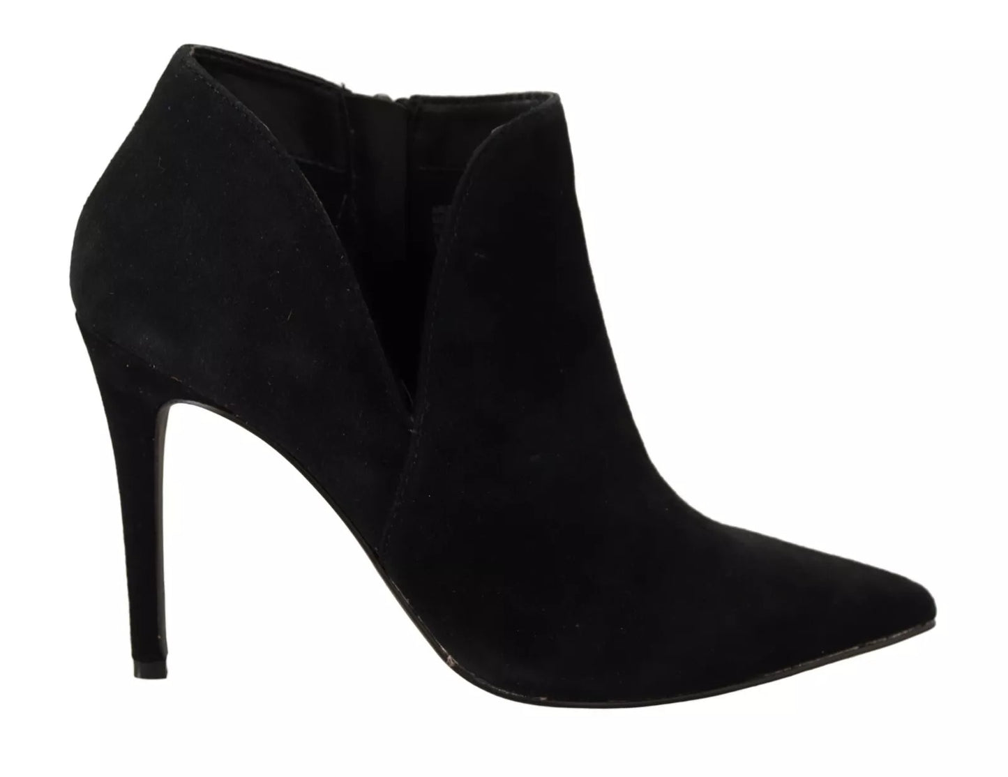 Steve Madden Black Suede Leather Stiletto Heels Boots Shoes by Steve Madden