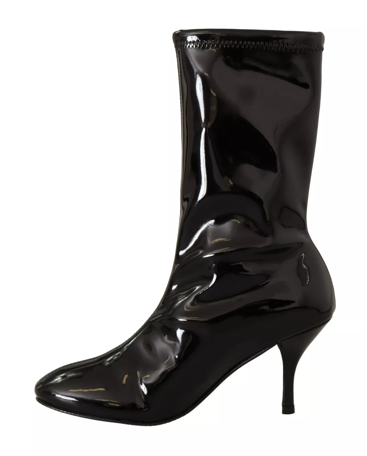 Stuart Weitzman Black Patent Leather High Heels Boots Shoes by Stuart Weitzman