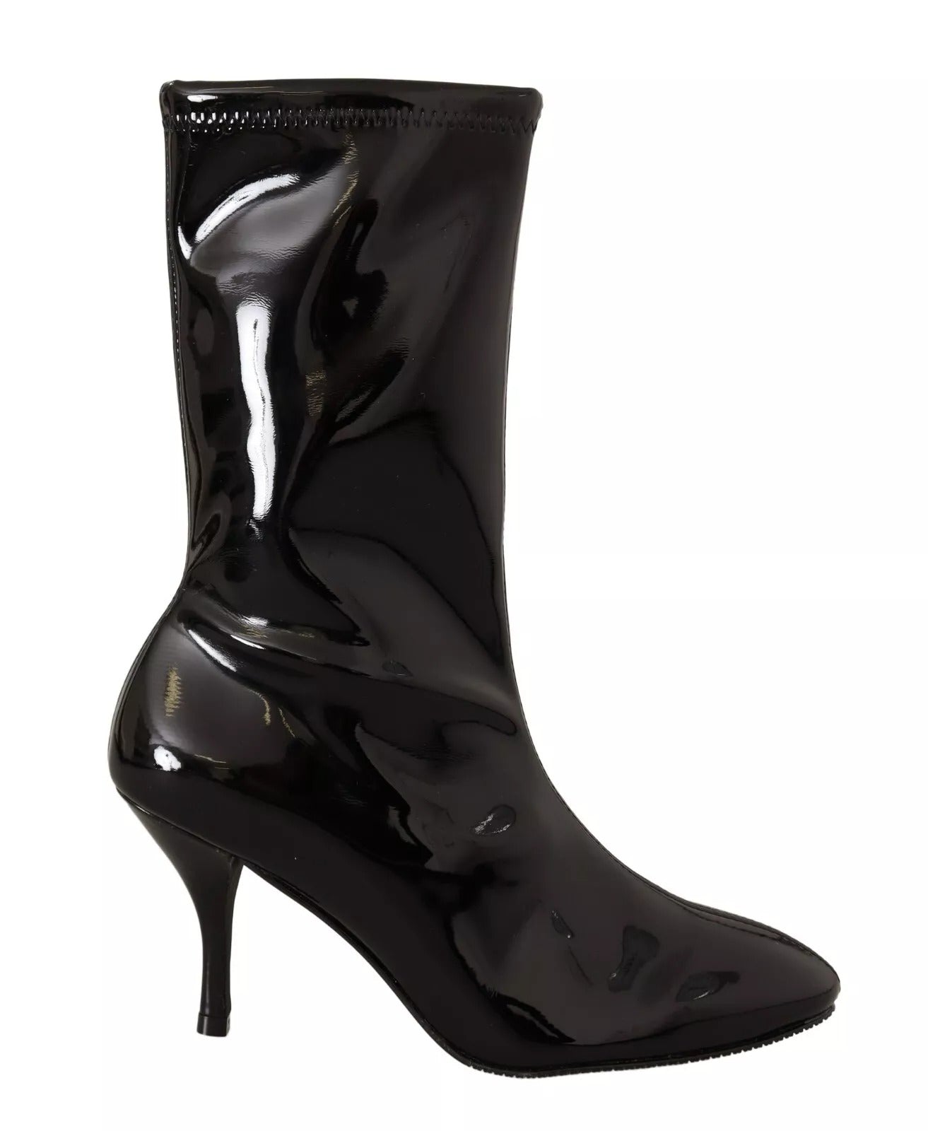 Stuart Weitzman Black Patent Leather High Heels Boots Shoes by Stuart Weitzman