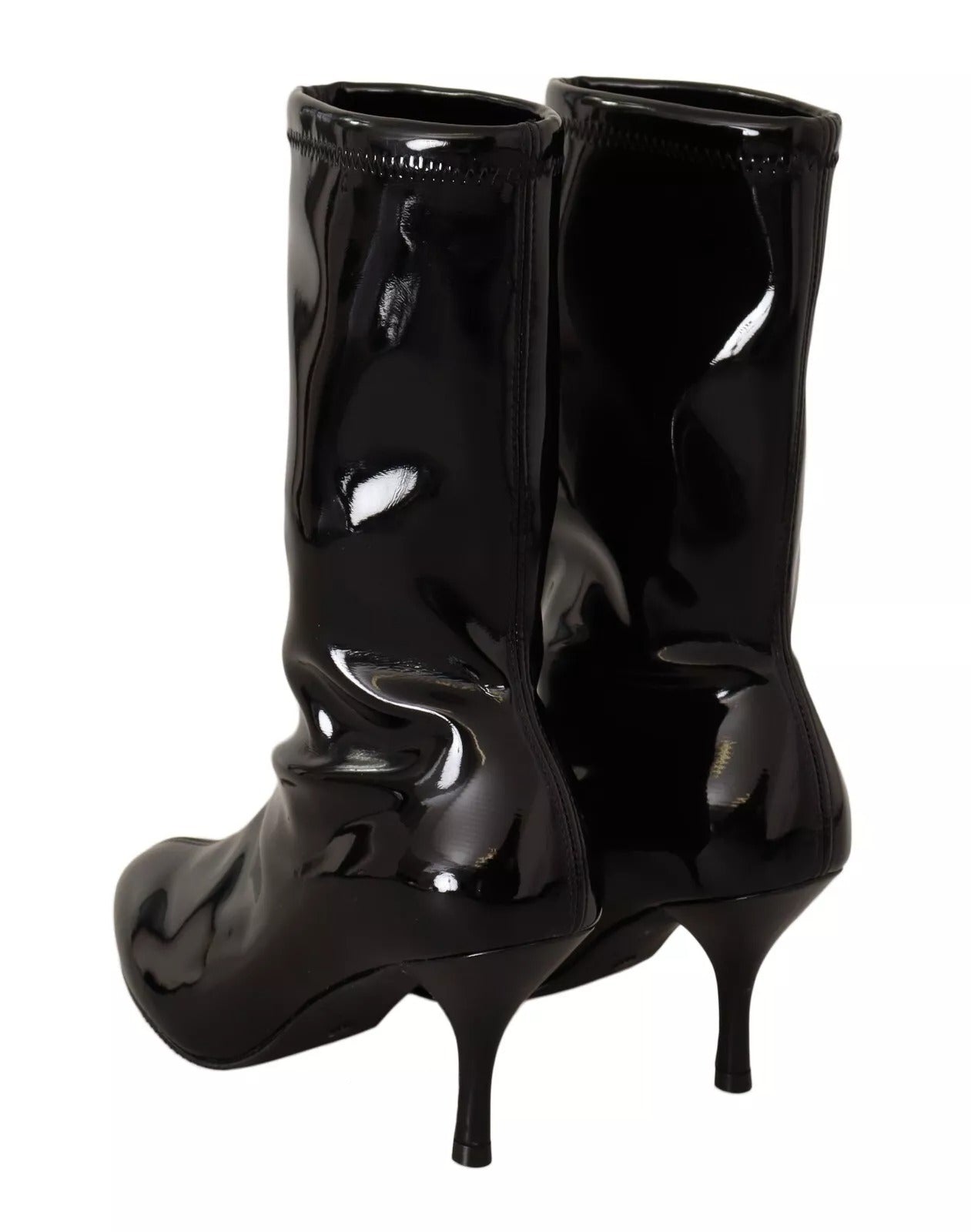 Stuart Weitzman Black Patent Leather High Heels Boots Shoes by Stuart Weitzman