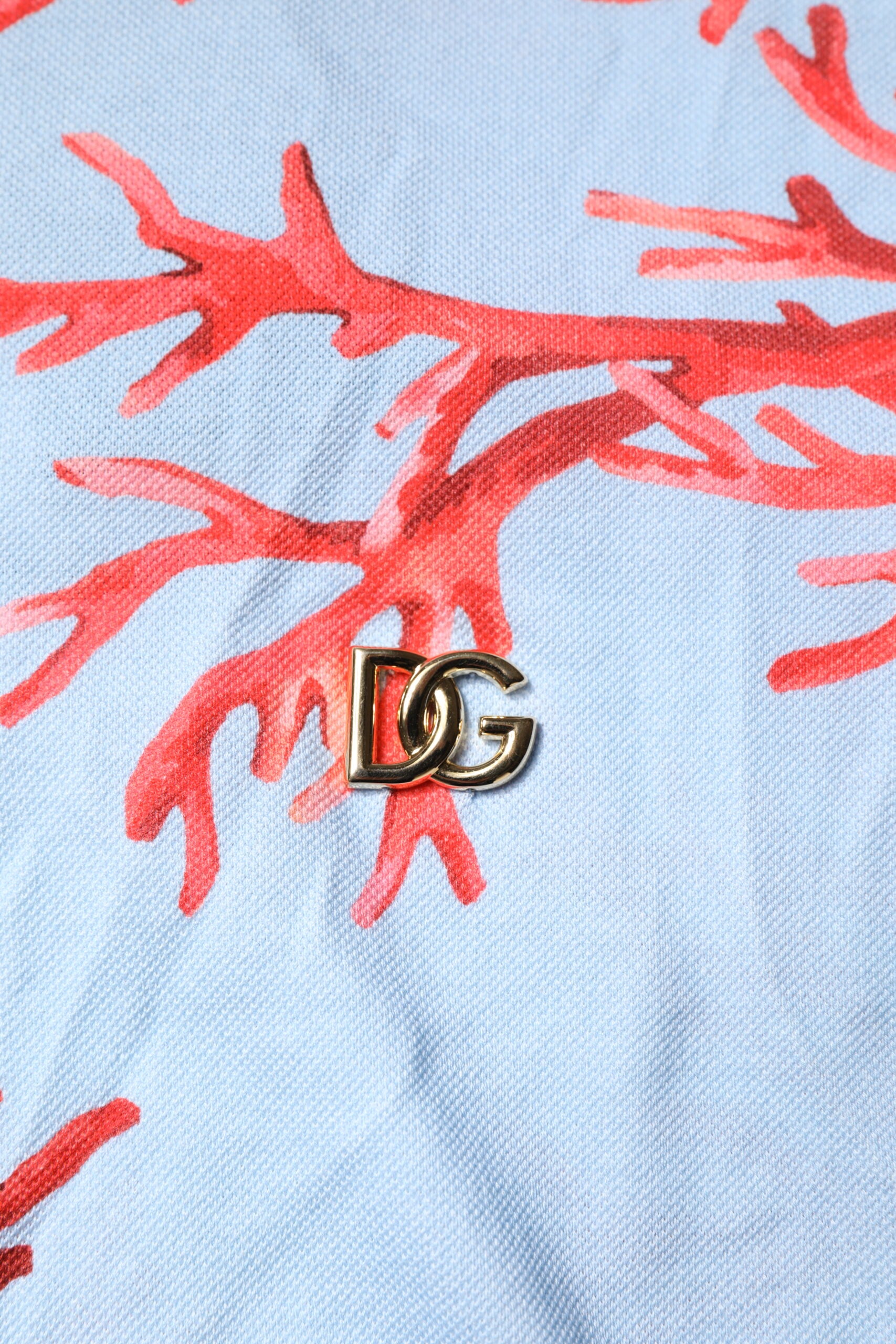 Dolce & Gabbana Light Blue Coral Cotton Polo Shirt T-shirt by Dolce & Gabbana