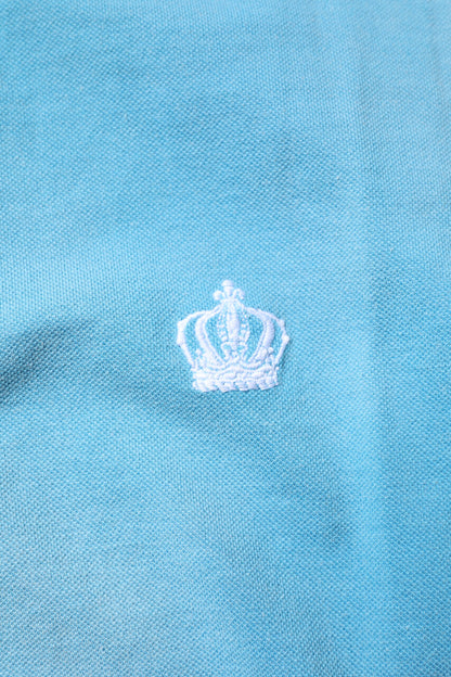 Dolce & Gabbana Blue Cotton Crown Collared Men Polo T-shirt by Dolce & Gabbana