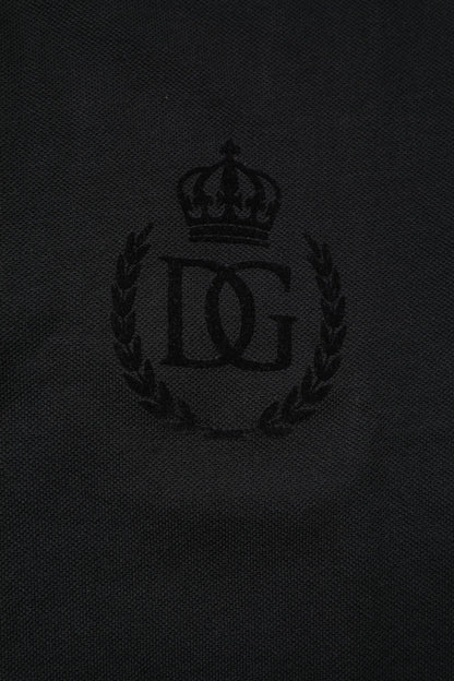 Dolce & Gabbana Polo Met Kraag 100 Procent Katoen Zwart