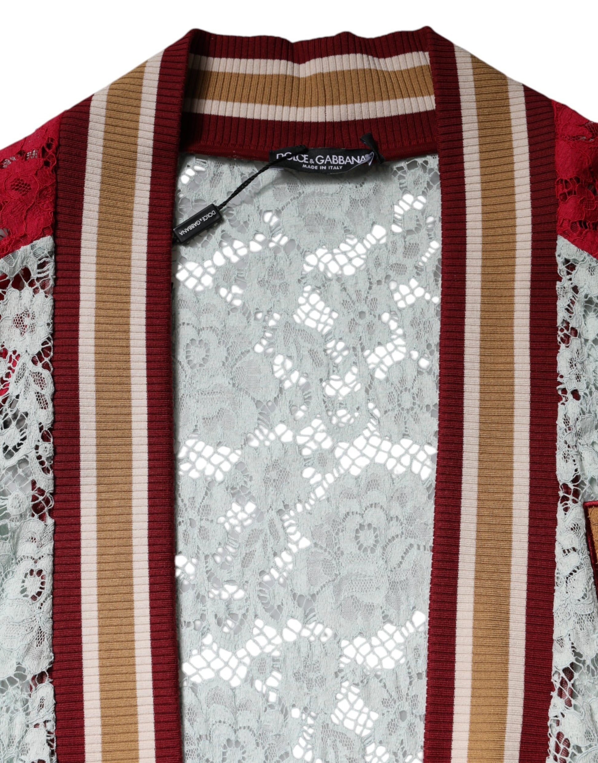 Dolce & Gabbana Multicolor Floral Lace Cardigan Sweater by Dolce & Gabbana