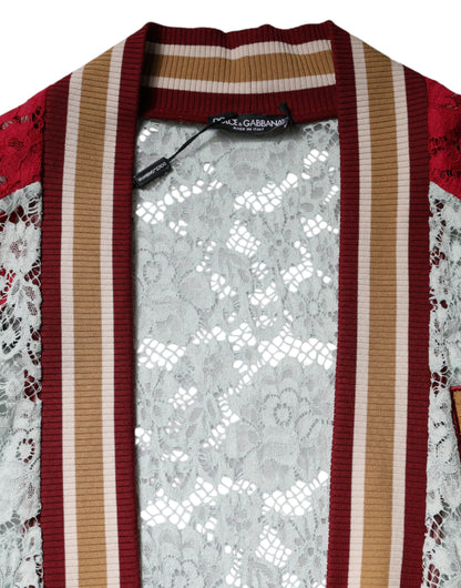 Dolce & Gabbana Multicolor Floral Lace Cardigan Sweater by Dolce & Gabbana