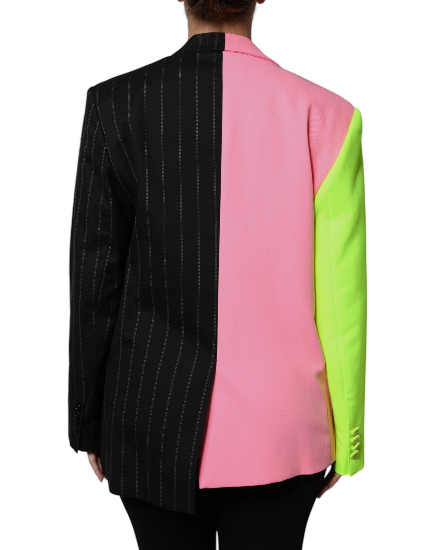 Dolce &amp; Gabbana Multicolor Patchwork Embellished Coat Jacket