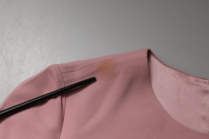 Dolce & Gabbana Pink A-line Flare Viscose 3/4 Sleeves Dress by Dolce & Gabbana