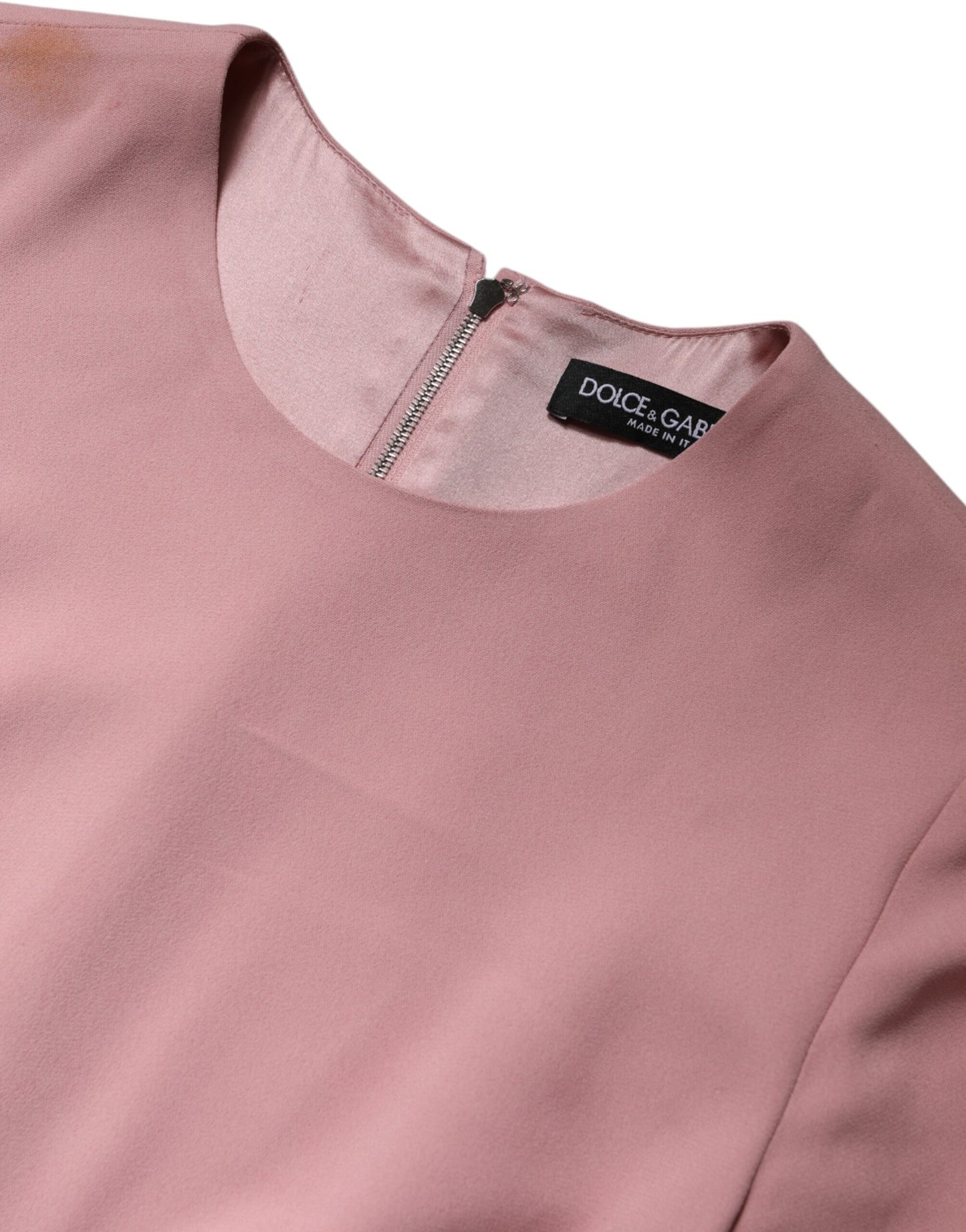 Dolce & Gabbana Pink A-line Flare Viscose 3/4 Sleeves Dress by Dolce & Gabbana