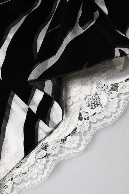Dolce & Gabbana Black White Zebra A-line Sheath Mini Dress by Dolce & Gabbana