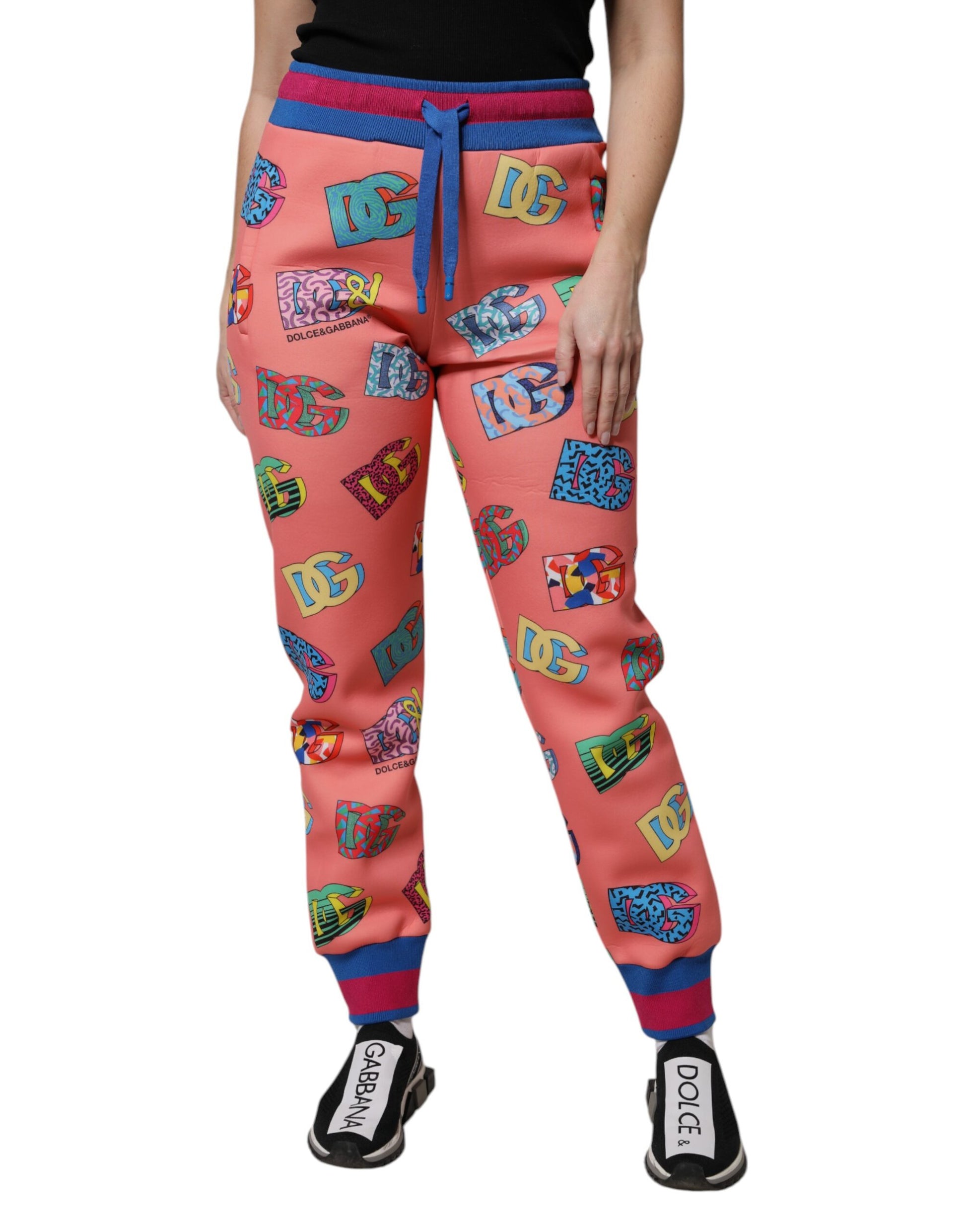 Dolce & Gabbana Pink Logo Monogram Jogger Sweatpants Pants by Dolce & Gabbana