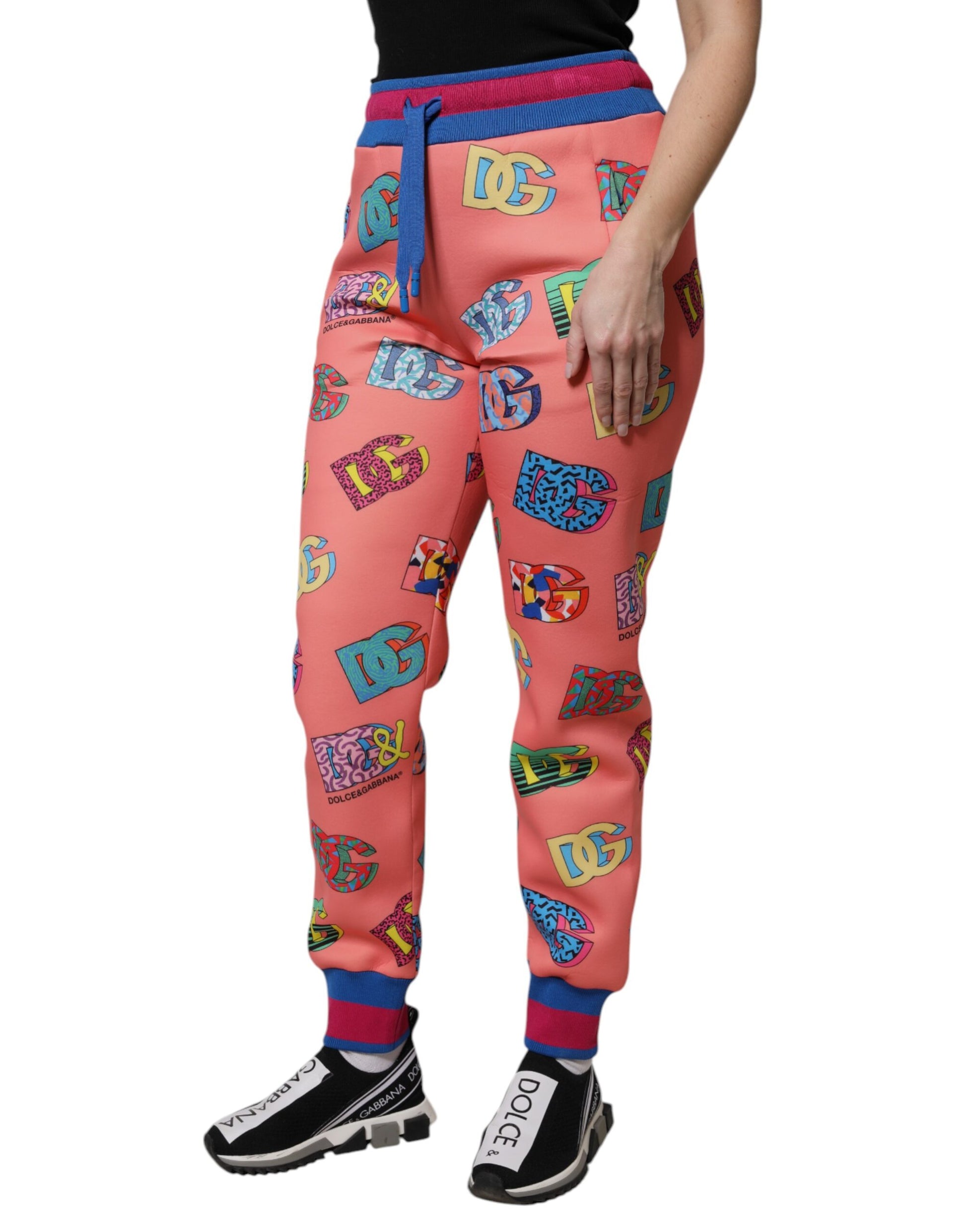 Dolce & Gabbana Pink Logo Monogram Jogger Sweatpants Pants by Dolce & Gabbana