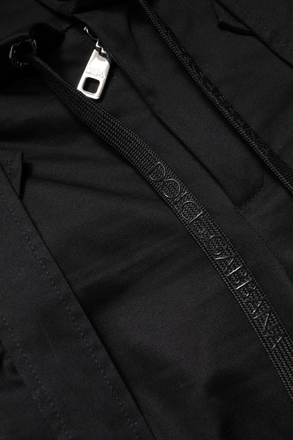 Dolce & Gabbana Black Cotton High Waist Cargo Pants by Dolce & Gabbana