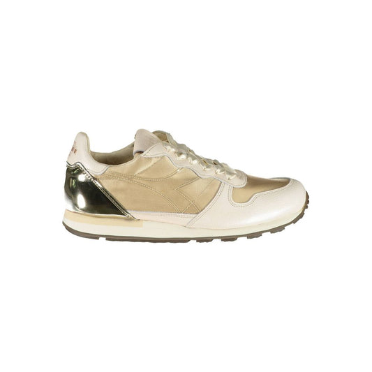 Baskets Diadora en cuir beige pour femmes