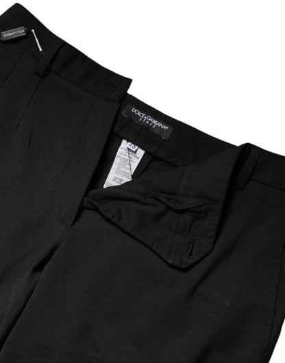Dolce & Gabbana Black Polyester High Waist Slim Pants by Dolce & Gabbana