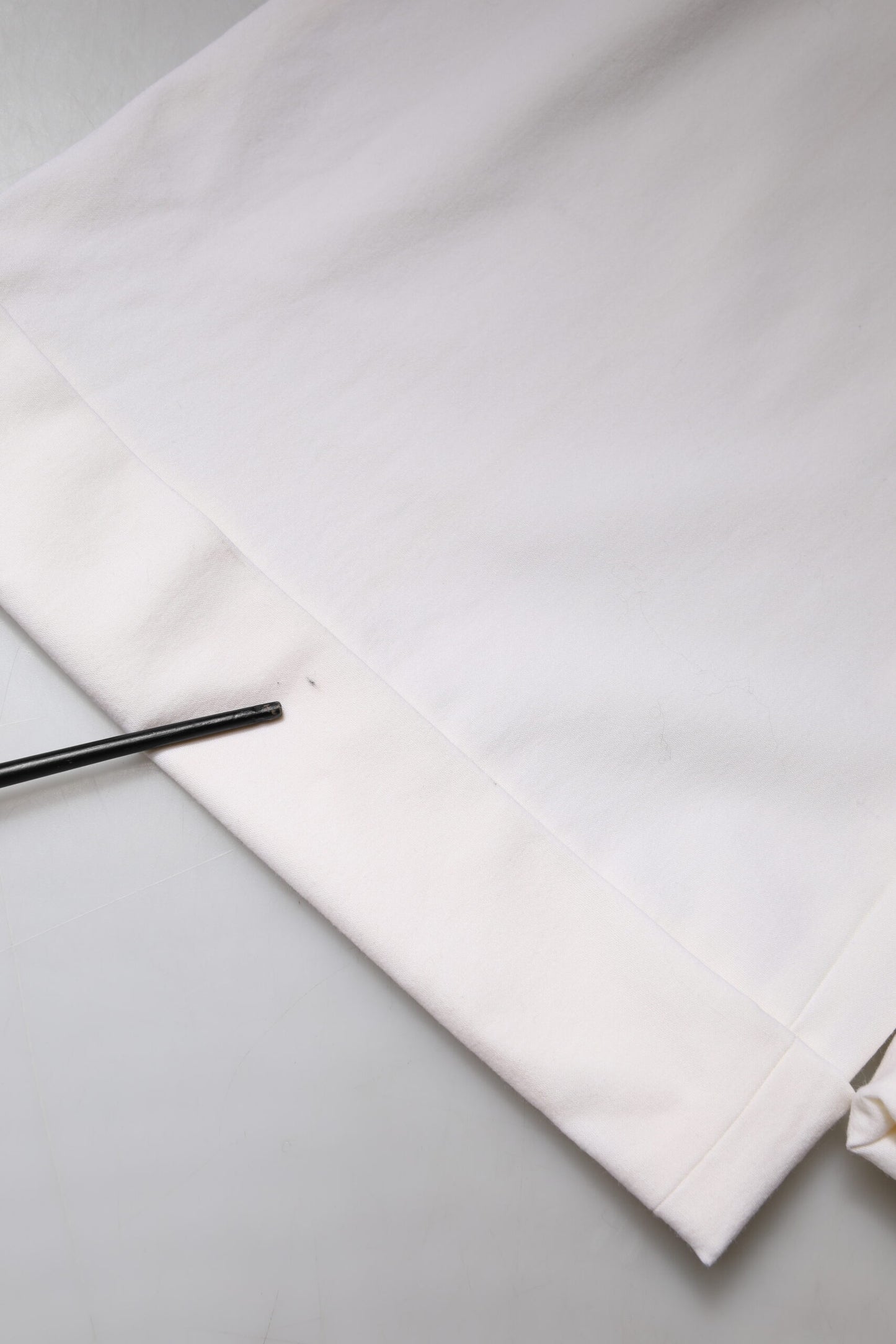 Dolce & Gabbana White Wool Mid Waist Wide Leg Pants by Dolce & Gabbana