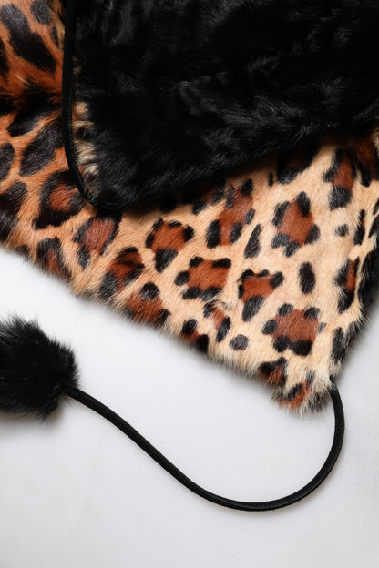 Dolce &amp; Gabbana Black Lamb Fur Short Women Coat Jacket