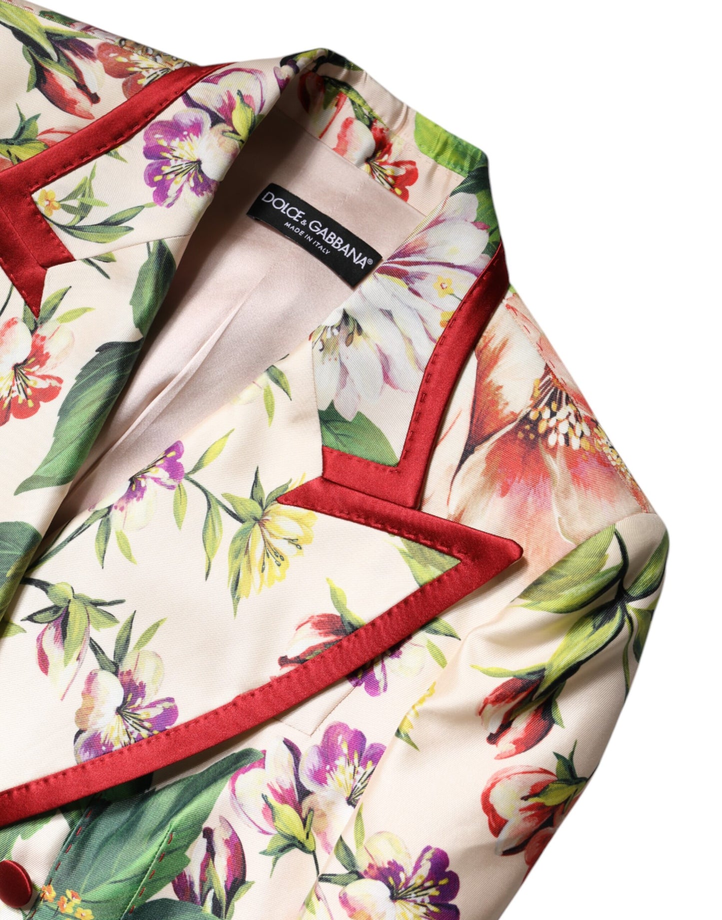 Dolce &amp; Gabbana Multicolor Floral Double Breasted Jacket