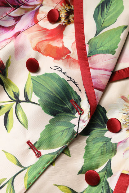 Dolce &amp; Gabbana Multicolor Floral Double Breasted Jacket