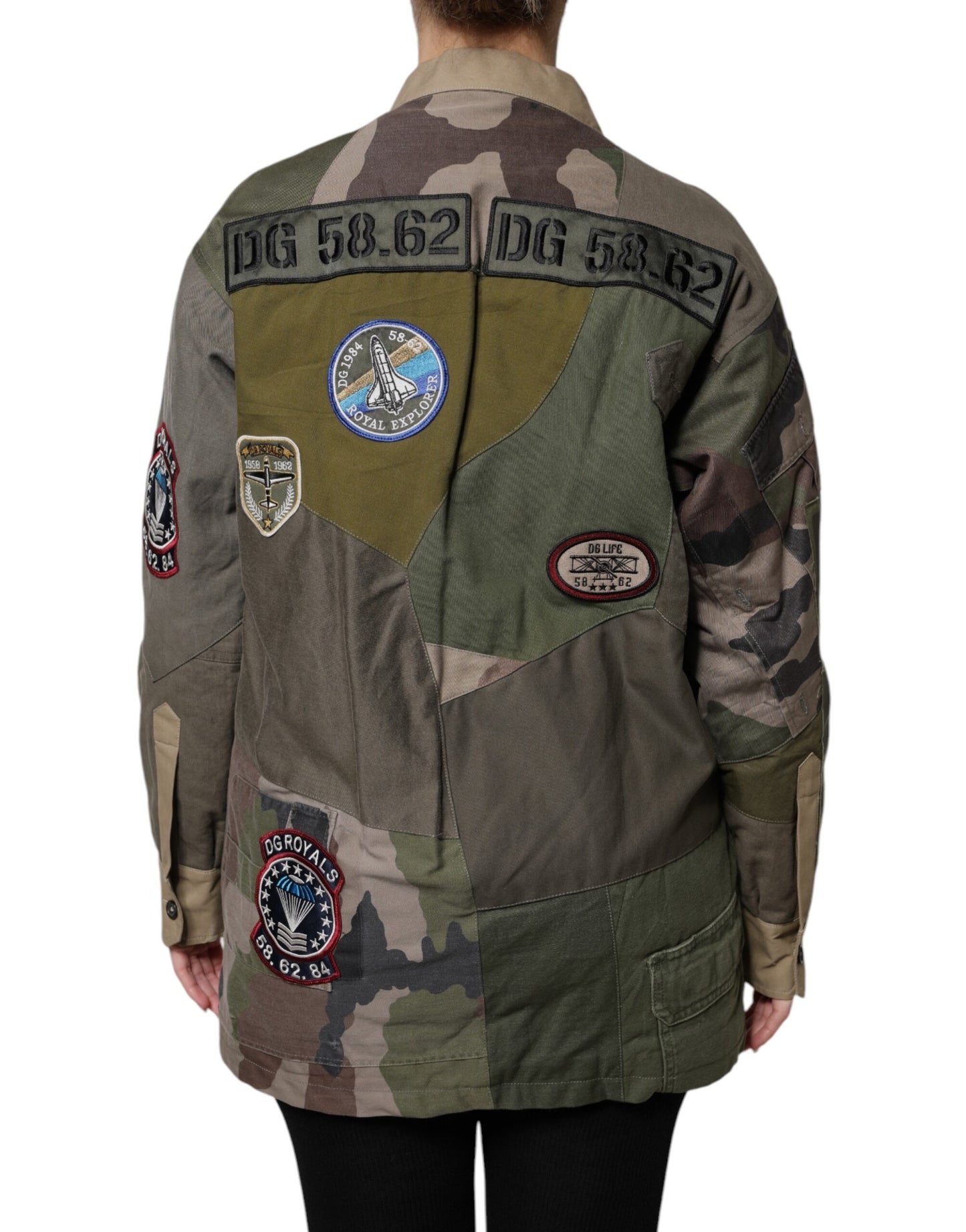 Dolce &amp; Gabbana Military Green Cotton Button Down Jacket