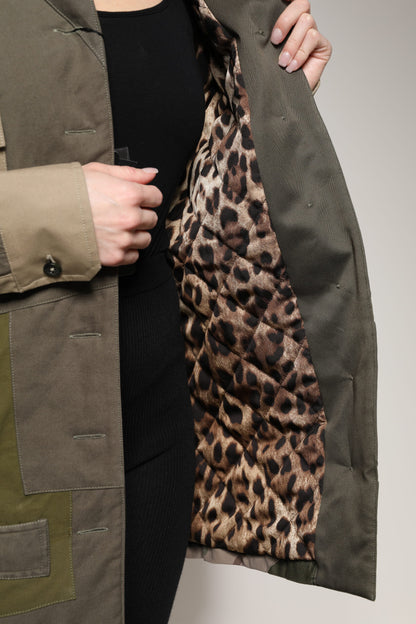 Dolce &amp; Gabbana Military Green Cotton Button Down Jacket