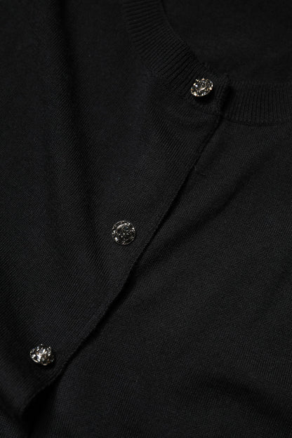 Dolce & Gabbana Black Button Down Short Sleeve Blouse Top by Dolce & Gabbana