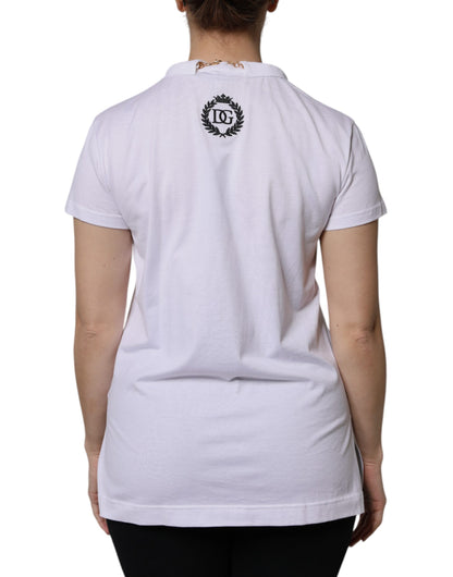 Dolce & Gabbana White Necklace Cotton Short Sleeve T-shirt by Dolce & Gabbana