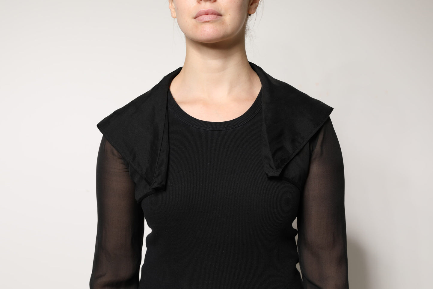 Dolce & Gabbana Black Silk Sheer Long Sleeves Blouse Top by Dolce & Gabbana