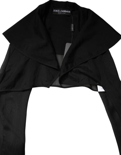Dolce & Gabbana Black Silk Sheer Long Sleeves Blouse Top by Dolce & Gabbana