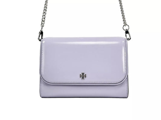 Sac à bandoulière portefeuille à chaîne Tory Burch Emerson Patent