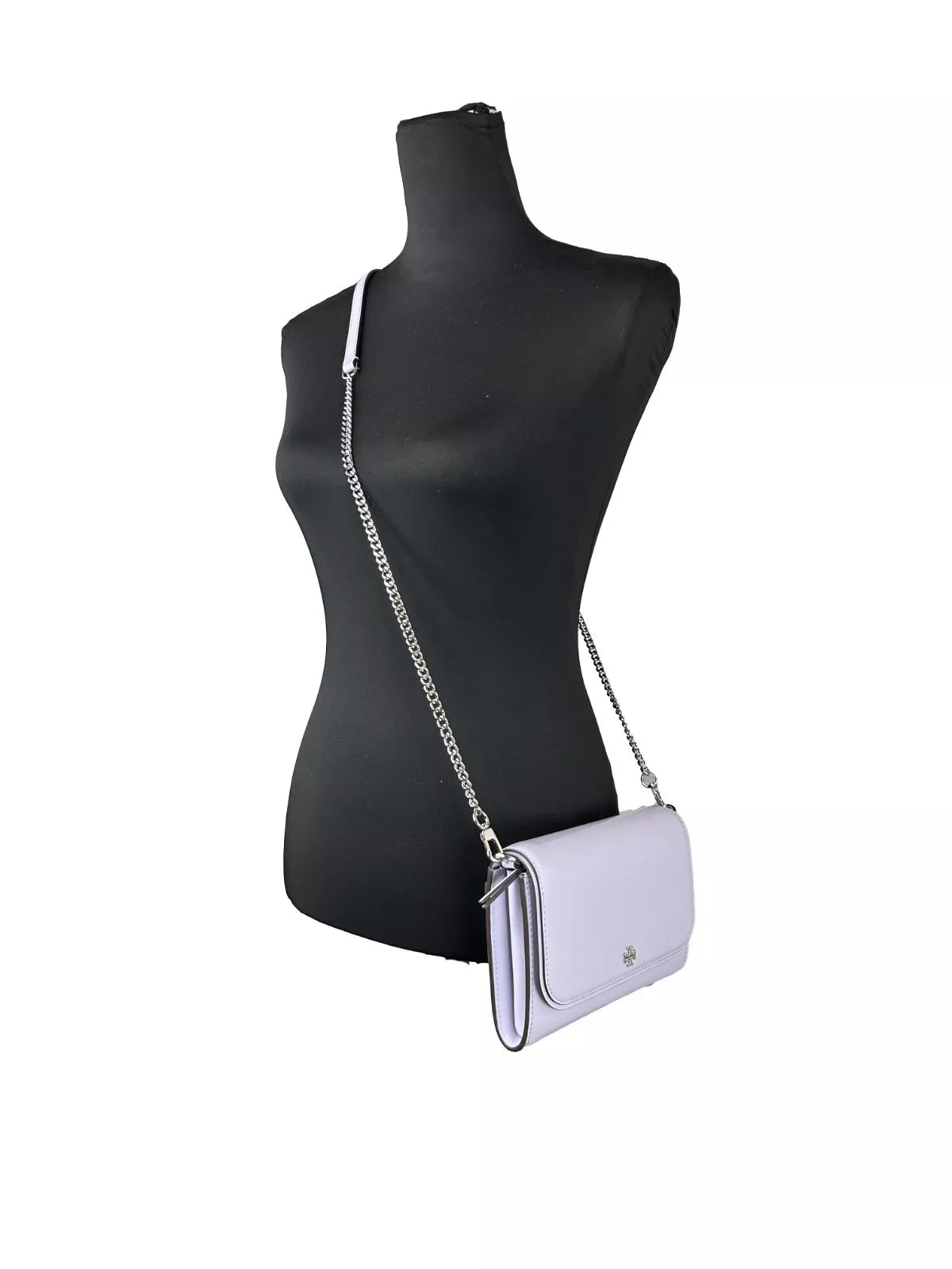 Sac à bandoulière portefeuille à chaîne Tory Burch Emerson Patent