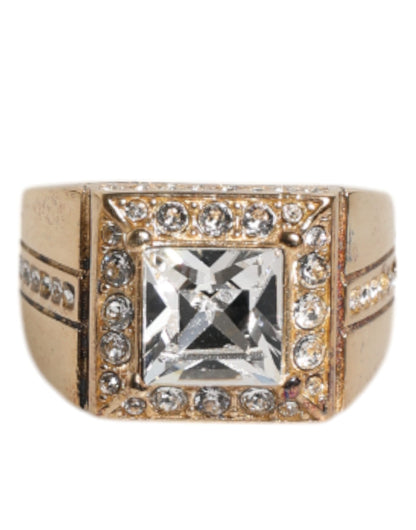 Bague Dolce &amp; Gabbana en argent sterling 925 doré avec cristaux