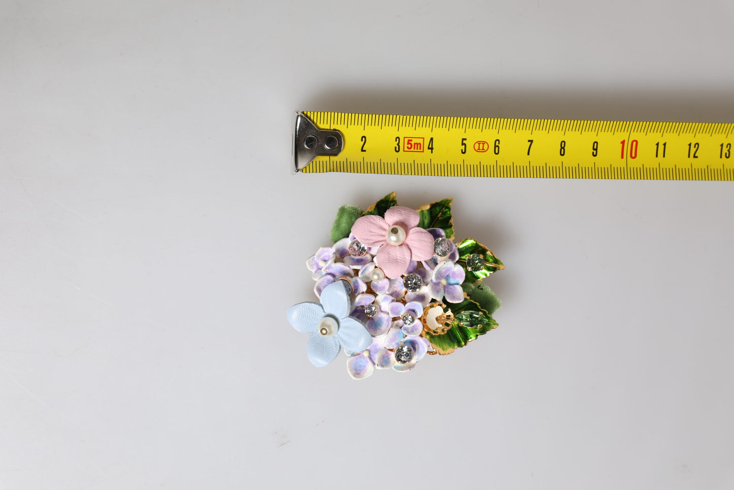 Dolce &amp; Gabbana Multicolor Floral Crystals Pearls Enamel Accents Brooch