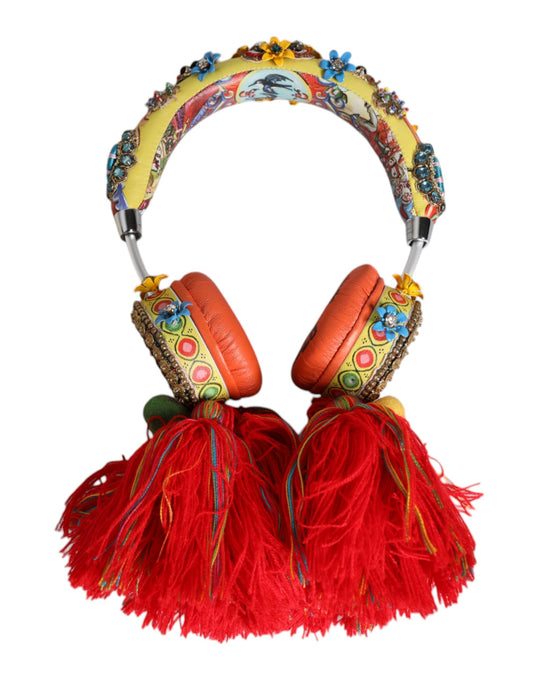 Casque audio Dolce &amp; Gabbana multicolore à pampilles et cristaux fantaisie