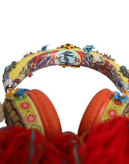 Casque audio Dolce &amp; Gabbana multicolore à pampilles et cristaux fantaisie