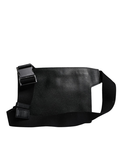 Sac bandoulière en cuir de veau noir Dolce &amp; Gabbana