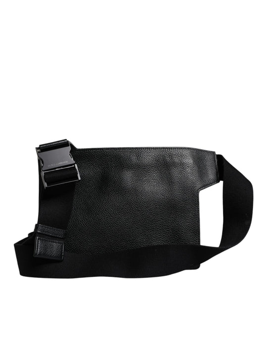 Sac bandoulière en cuir de veau noir Dolce &amp; Gabbana