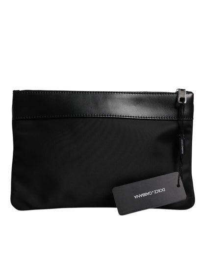 Sac pochette Dolce &amp; Gabbana à imprimé léopard multicolore et logo