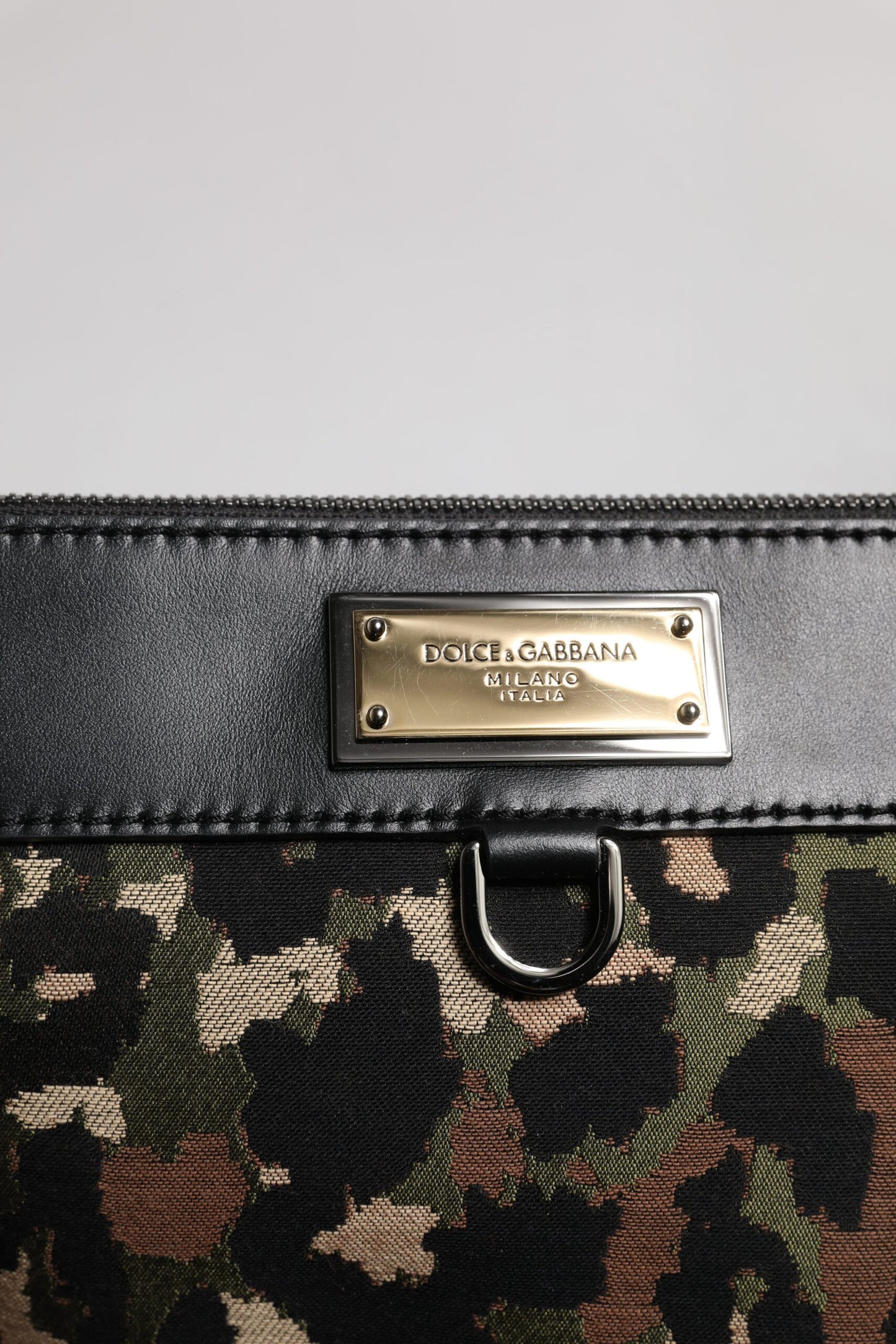 Sac pochette Dolce &amp; Gabbana à imprimé léopard multicolore et logo