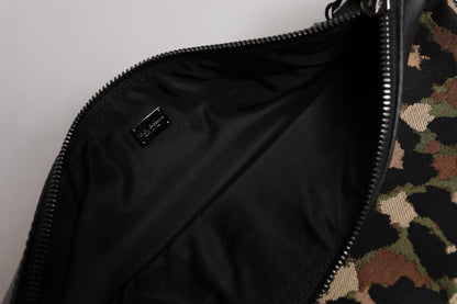 Sac pochette Dolce &amp; Gabbana à imprimé léopard multicolore et logo