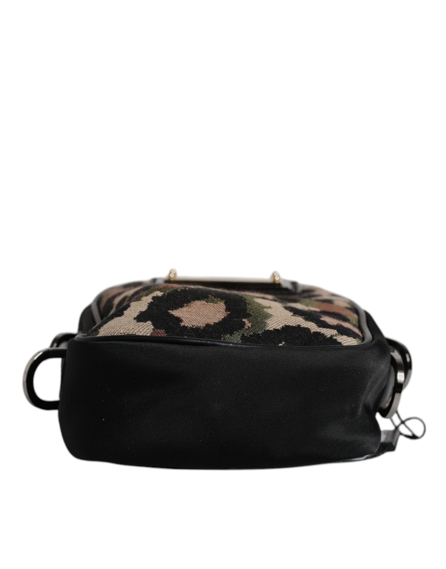 Sac à bandoulière Dolce &amp; Gabbana en jacquard léopard multicolore avec logo et plaque