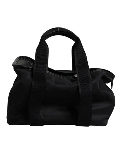 Sac à bandoulière noir Dolce &amp; Gabbana avec logo et plaque pour animal de compagnie